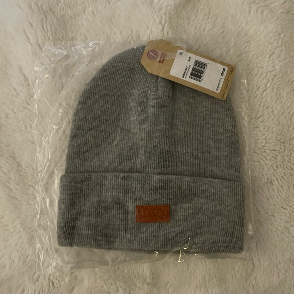 Levi's Classic Gray Knit Beanie